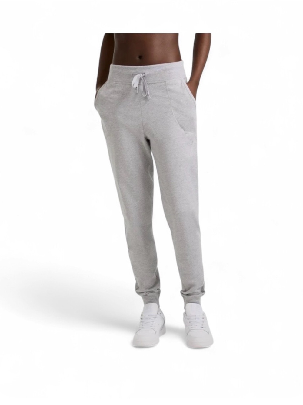 Champion Women's Light Gray Drawstring Jogger Pants